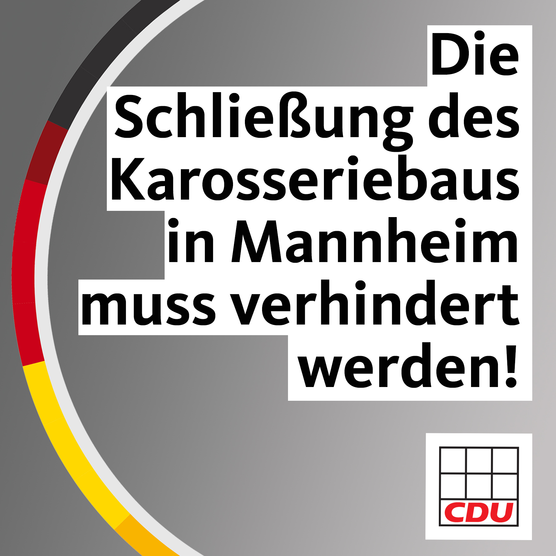 Read more about the article Die Schließung des Karosseriebaus in Mannheim muss verhindert werden