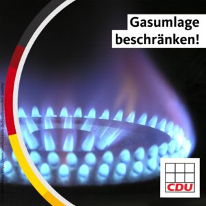 CDU fordert Weitergabe der Gasumlage an MVV-Erdgaskunden zu beschränken