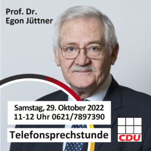 Egon Jüttner – 30 Jahren Stadtrat für Mannheim – 50 Jahre Mitglied in der CDU