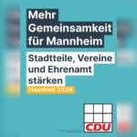 Haushalt 2024 Mehr Gemeinsamkeit für Mannheim