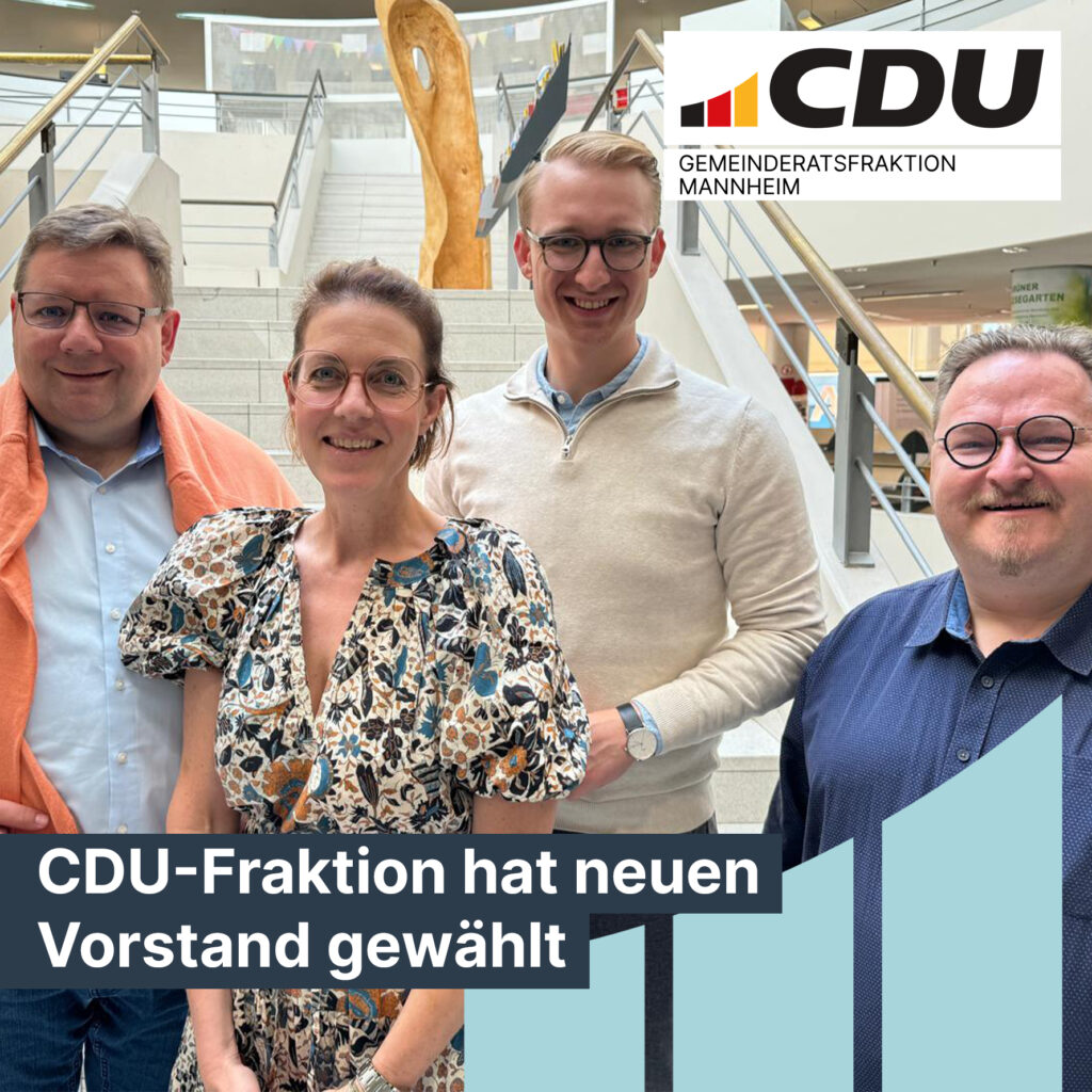 Fraktionsvorstand jetzt komplett - Claudius Kranz, Martina Herrdegen, Lennart Christ und Christian Hötting (v.l.n.r)