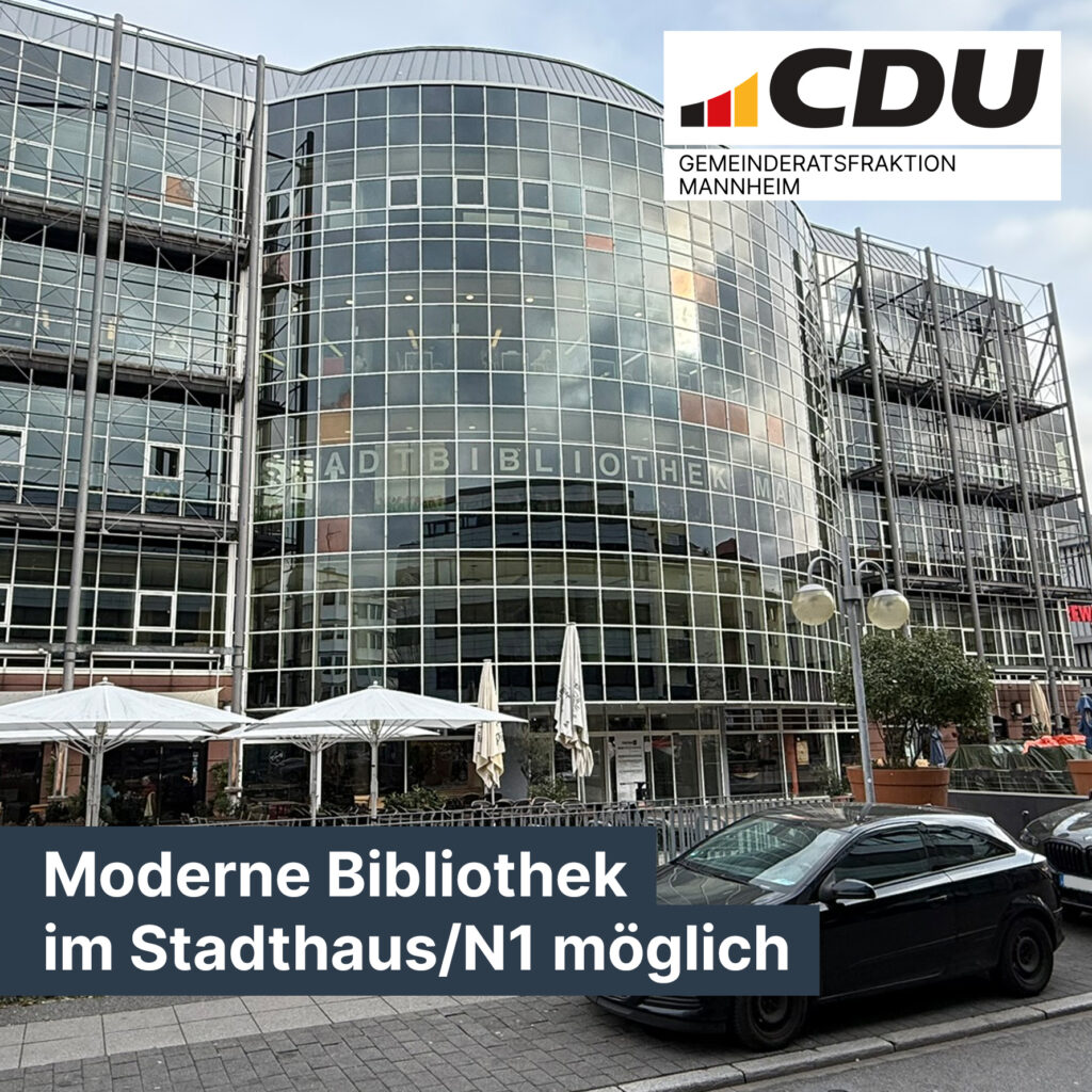 Moderne zentrale Stadtbibliothek in N1 möglich