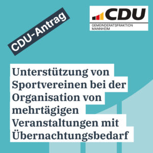 Unterstützung von Sportvereinen bei der Organisation von mehrtägigen Veranstaltungen mit Übernachtungsbedarf